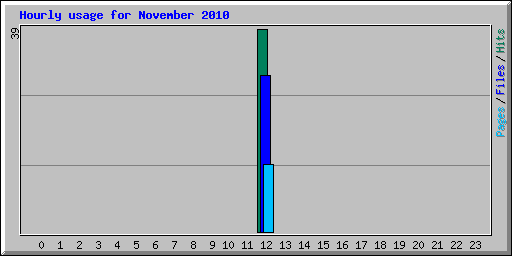 Hourly usage for November 2010