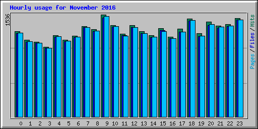 Hourly usage for November 2016