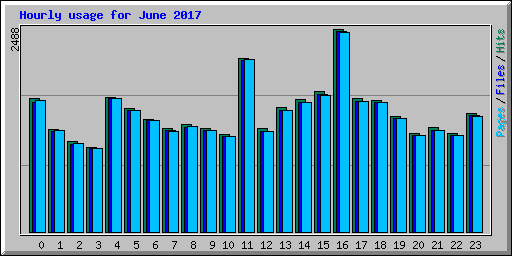 Hourly usage for June 2017