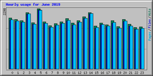 Hourly usage for June 2019