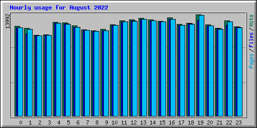 Hourly usage for August 2022