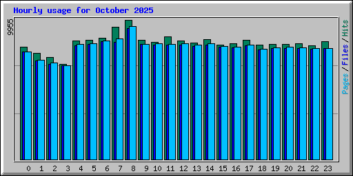 Hourly usage for October 2025
