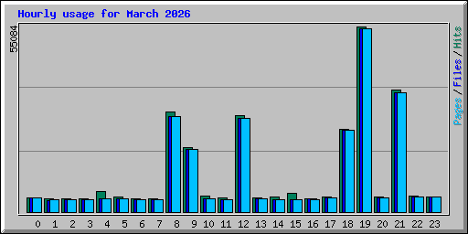 Hourly usage for March 2026